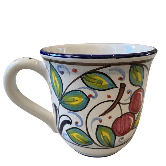 VIETRI Frutti Cherries Terra Cotta Ceramic Coffee Mug Made in Italy NEW - Picture 9 of 16